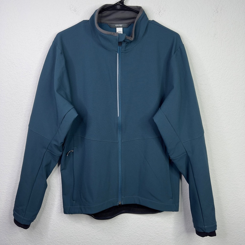 REI Co-op Cycles Jacket‎ Mens M Blue Cycling Athletic Softshell Biking Gorpcore